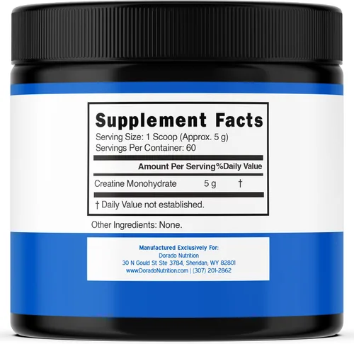 Miniatura 2 de Monohidrato de creatina en polvo 5G l micronizado y sin sabor l 60 porciones 5000 mg por porción l Suplemento de creatina pura para hombres