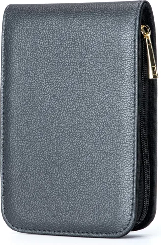 Lanxivi 12 Estuche para pluma estilográfica, color negro, café, piel sintética, organizador Pourch Gag