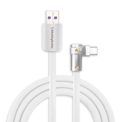 Miniatura 29 de chubbycable FlexElbow - Cable de carga rápida de 90 grados y 240 W, cable USB C en ángulo recto, cable de carga de silicona compatible con iPhone