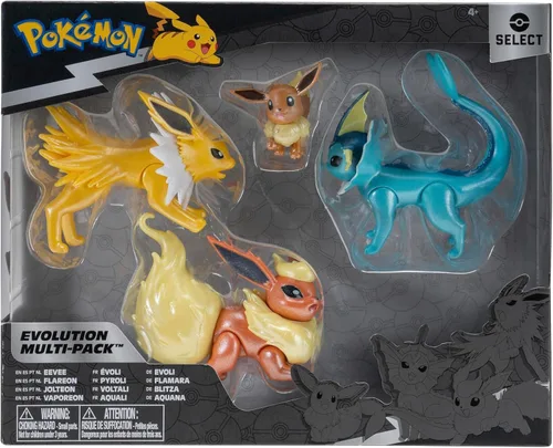 Miniatura 6 de Pokemon Select Evolution - Paquete de 3 figuras de batalla de Squirtle de 2 pulgadas, Wartortle de 3 pulgadas y figuras de batalla Blastoise de 4.5
