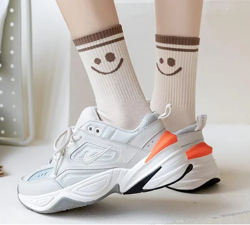 Miniatura 3 de Lindos calcetines de cara sonriente hasta el tobillo, calcetines divertidos de algodón, regalos para mujeres, adolescentes y niñas