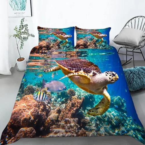 Miniatura 11 de AILONEN Hobby Cat Twin Duvet Cover Set 3 Piece, Blue Sports Art Bedding Pack, Cupcake Ball Microfiber Shell, 2 Pillowcases