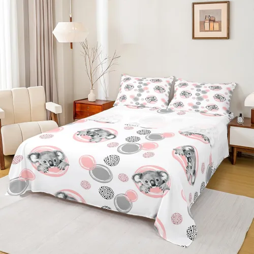 Miniatura 37 de Erosebridal Juego de sábanas tamaño individual de oso marrón para niños y niñas, juego de sábanas de lobo salvaje safari salvaje, juego de sábanas