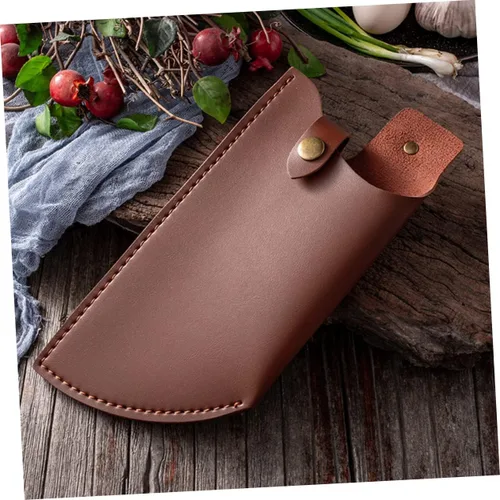 Miniatura 6 de Mobestech Funda protectora de cuero artificial para cuchillos de cocina, cubierta compacta para cuchillos de almacenamiento de chef, viajes, 9.76 x