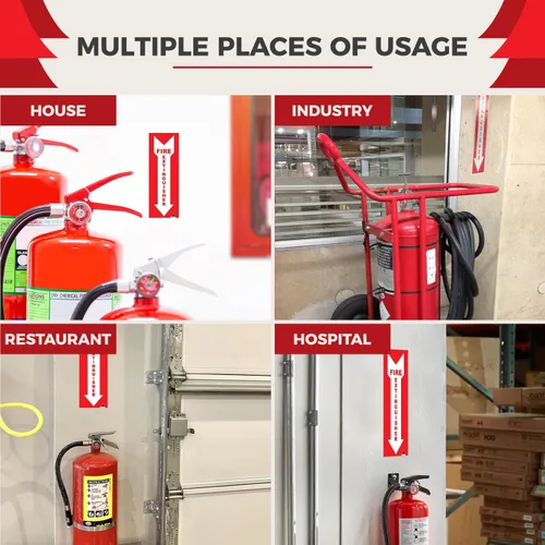 Miniatura 4 de Calcomanías prémium para extintor de incendios [4 unidades] – Vinilo adhesivo permanente extrema protección UV resistente a la intemperie – Uso