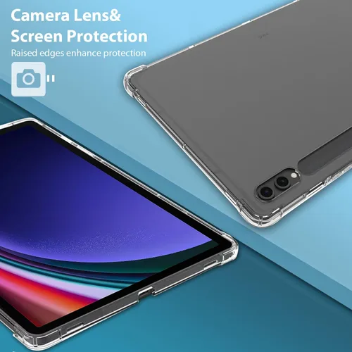 Miniatura 5 de Zeking Diseñada para Samsung Galaxy Tab S9 Plus/S10 Plus, ultra transparente, suave, flexible, transparente, TPU contraportada para Galaxy Tab S9