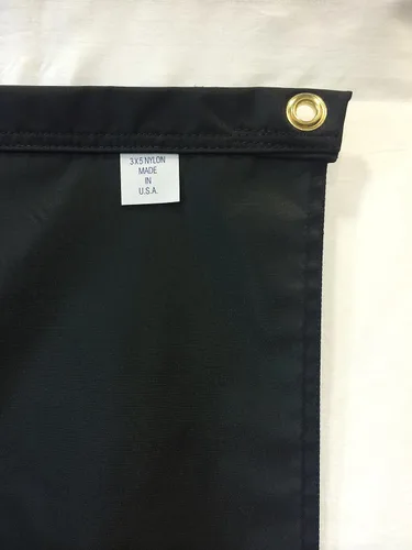 Miniatura 2 de Bandera de policía WINDSTRONG (doble cara) de lujo de 3 x 5 pies con línea azul fina (rayas cosidas) esquinas reforzadas de nailon con acabado
