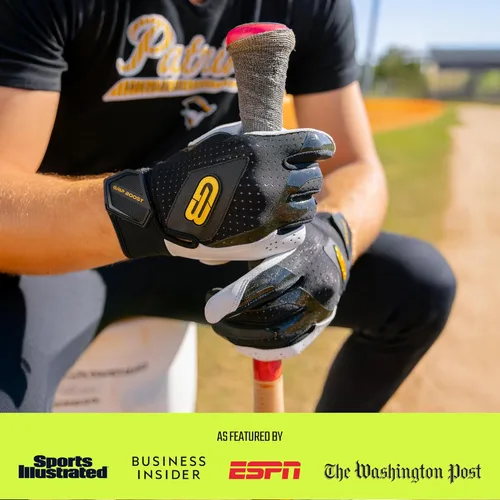 Miniatura 4 de Grip Boost Loaded - Guantes de bateo de béisbol con piel Boost Plus, tallas para adultos y jóvenes Negro
