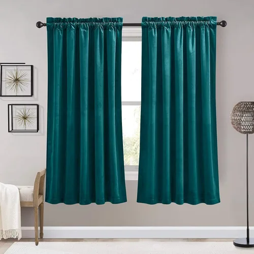 Miniatura 90 de RYB HOME Cortinas de terciopelo verde oliva de 72 pulgadas de largo, cortinas opacas con aislamiento térmico, tratamiento de ventana, decoración