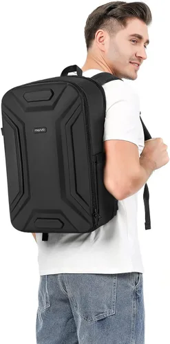 Miniatura 7 de MOSISO Mochila para cámara DSLR/SLR/SLR/sin espejo, impermeable, simétrica geométrica, carcasa rígida con soporte para trípode y compartimento