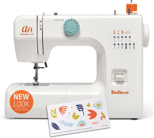 La máquina de coser Believe para principiantes de American Home hace que coser para principiantes sea fácil en máquina de coser pequeña portátil con