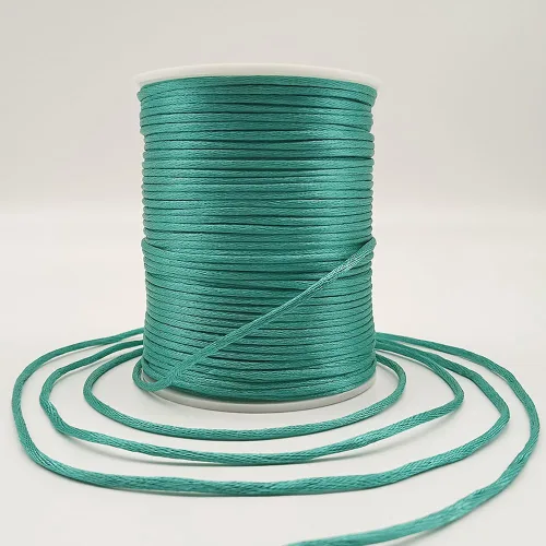 Miniatura 14 de 2 mm 330 Pies de Cordón de Nylon Satinado para Hacer Joyería, Pulseras, Collares, Hilo para Enhebrar, Rattail, Macramé, Kumihimo, Nudo Chino