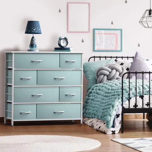 Miniatura 2 de Sorbus Cómoda con 8 cajones – Cómoda de almacenamiento de muebles para niños, adolescentes, dormitorio, guardería, sala de juegos, ropa, juguetes