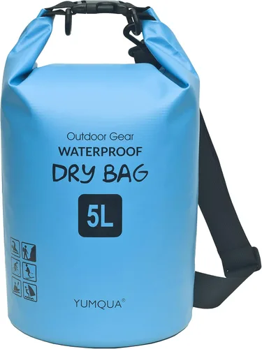 Miniatura 13 de YUMQUA Bolsas secas impermeables 5L/10L/20L/30L/40L para mujeres y hombres, bolsa seca flotante enrollable bolsa de almacenamiento impermeable
