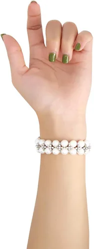 Miniatura 5 de Pulsera de perlas compatible con Apple Watch de 38/40/41 mm 42/44/49 mm iWatch Series 9/8/7/6/5/4/3/2/1, correa de repuesto de joyería de diamantes