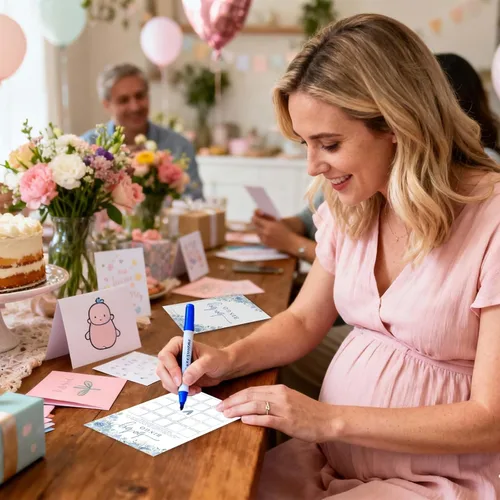 Miniatura 4 de Baby in Bloom - Juegos de baby shower, decoración de juegos de bingo floral azul primavera, ideas de favores de fiesta, suministros de fiesta