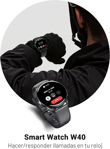 Miniatura 4 de IOWODO Reloj inteligente para mujeres y hombres, pantalla AMOLED ultra clara de 1.43", rastreador de actividad física con monitor de frecuencia