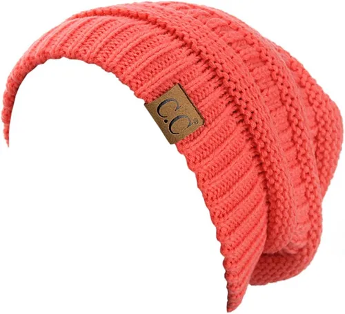 Miniatura 650 de C.C Trendy Warm Chunky Soft Stretch Cable Knit Beanie
