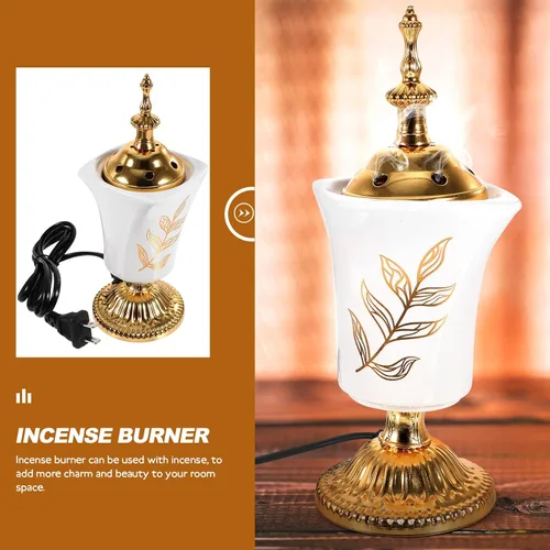 Miniatura 6 de Zerodeko Quemador de incienso enchufable Oud Quemador de resina de incienso Bakhoor Quemador eléctrico de incienso árabe Soporte de incienso