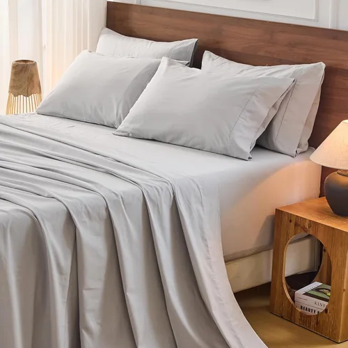 Miniatura 39 de Bedlifes Juego de sábanas de 100 % lino francés tamaño Queen, estampado floral, patrón botánico transpirable, bolsillo profundo de 16 pulgadas, 4