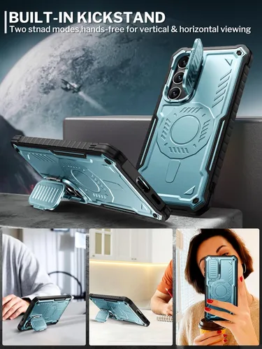 Miniatura 4 de ExoGuard Funda para Samsung Galaxy S24 Plus con protector de pantalla, funda protectora de goma de cuerpo completo con cubierta de cámara y función