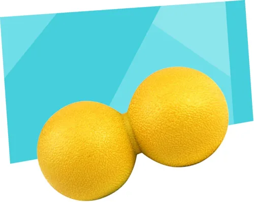 Miniatura 6 de Bola de masaje de maní para alivio muscular y tensión corporal, rodillo masajeador corporal de doble lacrosse para cuello, hombro, espalda, terapia
