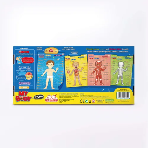 Miniatura 8 de BEST LEARNING i-Poster My Body - Juguete educativo interactivo para hablar de anatomía humana Aprende partes del cuerpo, órganos, músculos