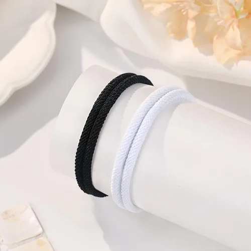 Miniatura 5 de UNGENT THEM Pulseras de cuerda ajustable para parejas, para hombres, novio, novia, alma gemela, marido, esposa, aniversario, día de San Valentín
