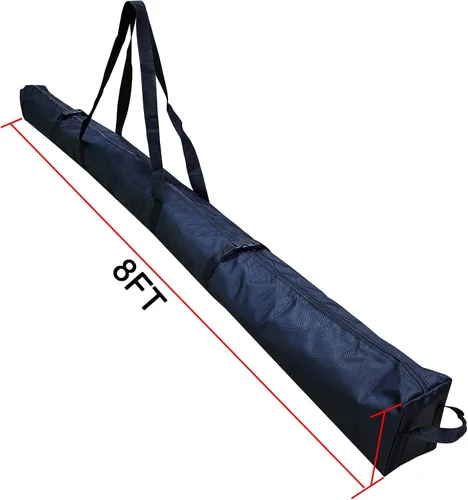 Miniatura 2 de Hecis Bolsa de tubo y cortina de 8 pies - Bolsa vertical y transversal para soporte de fondo de metal