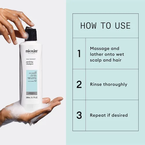 Miniatura 5 de Nioxin Scalp Recovery Purifying Shampoo For Itchy, Flaky Scalp Anti-Dandruff Formulated with Pyrithione Zinc