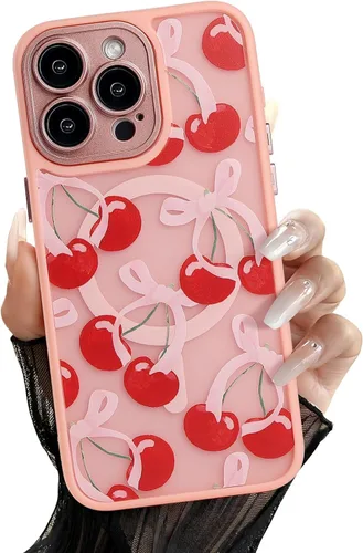 Miniatura 57 de Compatible con el teléfono 13 Pro - Funda magnética mate translúcida, de lujo, a prueba de golpes, magnética y con bonito patrón de flores, carcasa