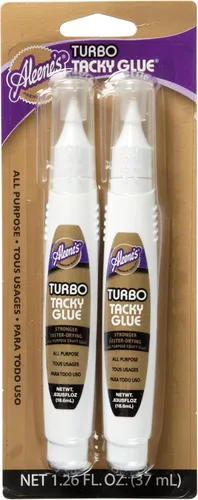 Aleene's - Bolígrafo de pegamento Turbo Tacky para manualidades, aplicación de punta de precisión, adhesivo de unión fuerte, se seca transparente,