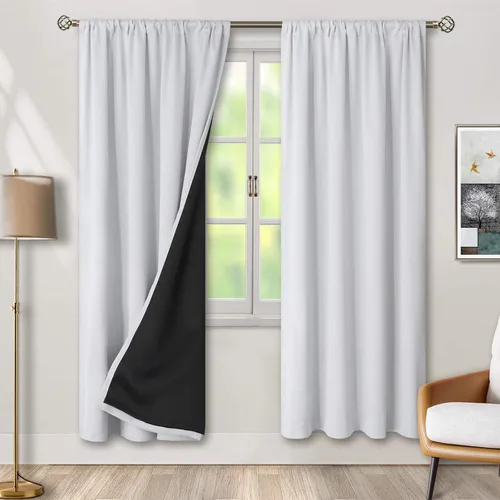 Miniatura 49 de BGment - Cortinas opacas para sala de estar de 63 pulgadas de largo, juego de 2 paneles, cortinas para oscurecer toda la habitación, cortinas