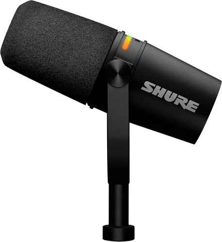 Miniatura 8 de Shure MV7+ - Micrófono dinámico para podcasts, certificado OBS, audio mejorado, panel LED, salidas USB-C y XLR, modo de nivel automático, filtro