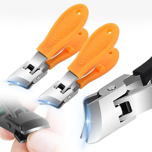 Miniatura 9 de Cortauñas inclinada antisalpicaduras con apertura de mandíbula ancha, cortador de uñas resistente con mango cómodo, perfecto para cortaúñas de pies