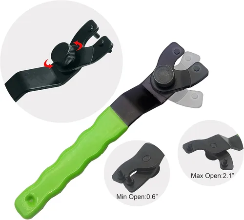 Miniatura 3 de Varilla de conexión de eje de extensión de amoladora angular de 5/8 "-11 con amoladora ajustable llave inglesa brida Kit de tuerca de brida