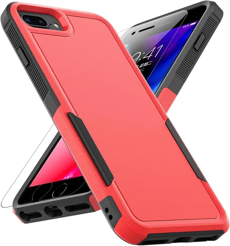 Miniatura 12 de MDCN Funda para iPhone 8 Plus, iPhone 7 Plus: funda protectora de doble capa resistente para teléfono celular, a prueba de golpes, resistente