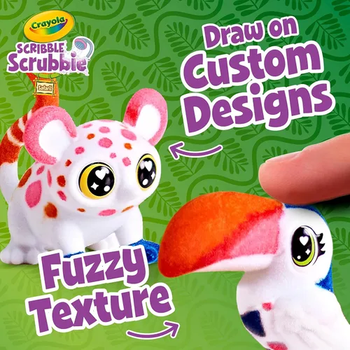 Miniatura 4 de Crayola Scribble Scrubbie Pets Safari Treehouse, estuche de almacenamiento de juguetes, regalo para niños y niñas