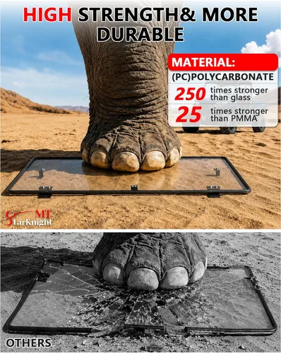 Miniatura 3 de StarknightMT Parabrisas trasero compatible con Can-Am Defender 2016-2026, ventana trasera de policarbonato resistente a prueba de rayos UV para HD5