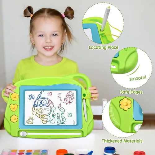 Miniatura 3 de Pizarra pequeña y magnética para dibujar. Almohadilla colorida y fácilmente borrable para dibujar y hacer bocetos. Juguete educativo para niños