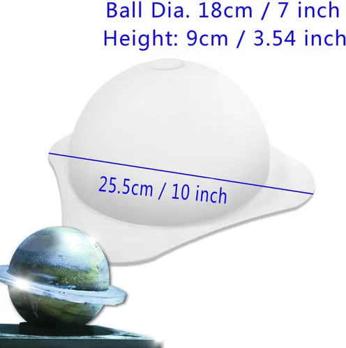 Miniatura 4 de Moldes de silicona grandes para bolas planetarias, molde de silicona esférica + 2 martillos de madera, molde redondo antiadherente para pasteles
