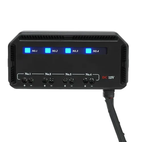 Caja de 4 vías y relés, kit de bloque de caja de relé de 12 V 20 A con indicador LED, caja de bloque de relé universal para motocicleta, automóvil,