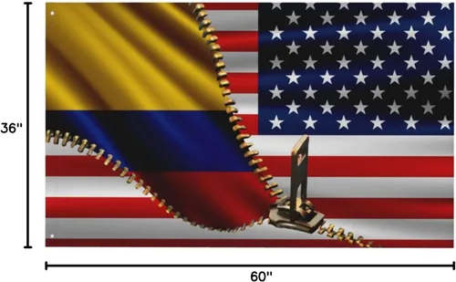 Miniatura 8 de Bandera de Estados Unidos y Colombia Colombiana Banderas para exteriores de 3 x 5 pies, tres capas de tela de costura de doble cara, impresión de 3