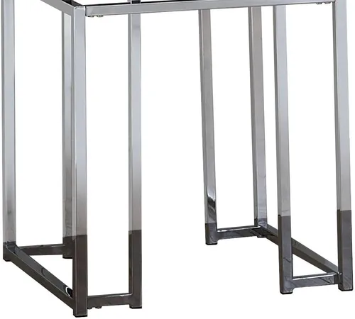 Miniatura 4 de Benjara - Mesa auxiliar con mesa rectangular y patas de metal, color plateado y marrón