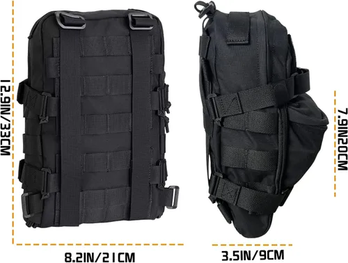 Miniatura 4 de Mochila táctica de hidratación para vejiga de hidratación de 2 litros, mochila de hidratación ligera MOLLE, transportador de agua para hidratación