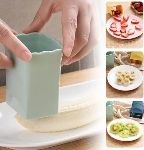 Miniatura 3 de Cortador de tazas, 1 pieza de fruta rebanadora de huevos, rebanadora de fresas, preparación rápida de ensalada de frutas y verduras, cortador