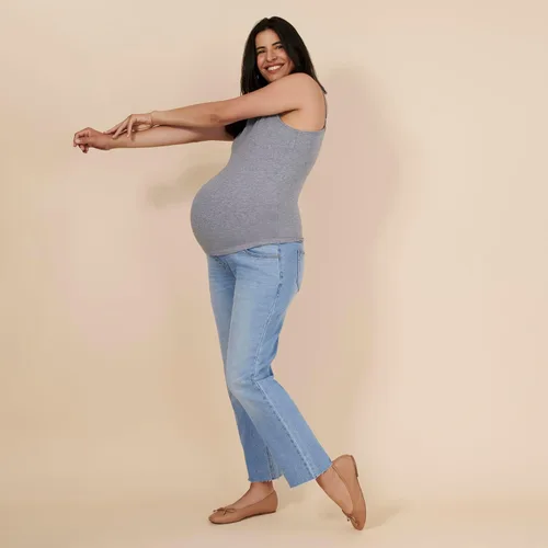 Miniatura 44 de Motherhood Maternity Camiseta sin mangas de lactancia con clip para mujer con correas ajustables y brasier integrado para lactancia materna