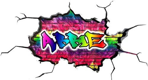 Miniatura 22 de Calcomanía de pared personalizada con nombre de graffiti 3D, calcomanía decorativa de vinilo artística personalizada, extraíble, despegar y pegar