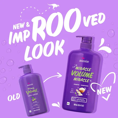 Miniatura 2 de Aussie Miracle Volume Champú, sin parabenos, voluminizante, 30.4 onzas, paquete de 4