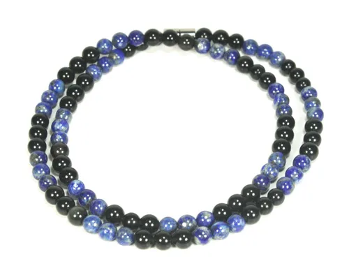 Miniatura 38 de Collar de cristal de obsidiana negra hecho a mano, collar de cuentas de piedras preciosas naturales auténticas, curación, protección, talismán mala